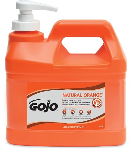 GOJO 0945-04 Natural Orange Smooth Hand Cleaner, 1 Gallon with
